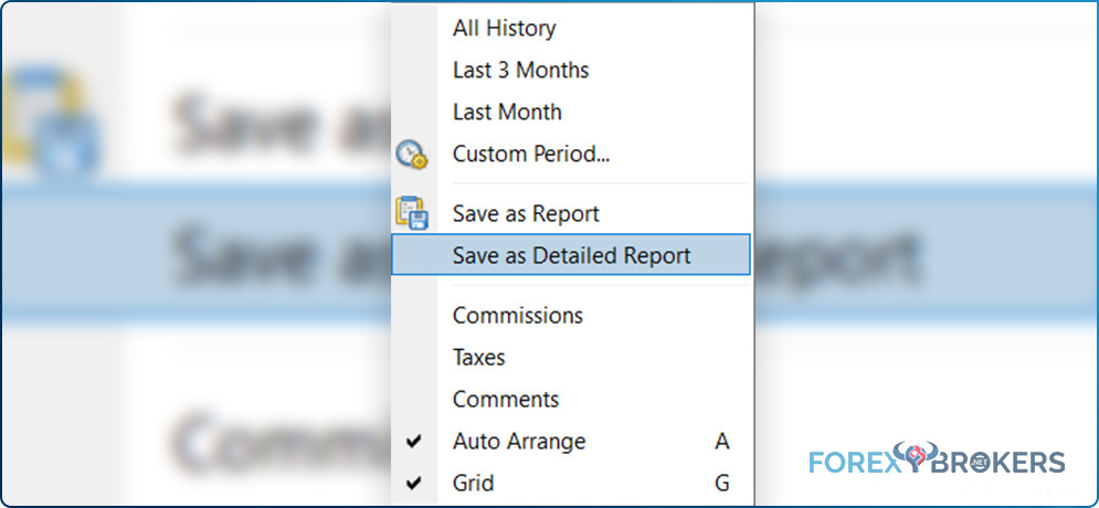 Detailed Report option